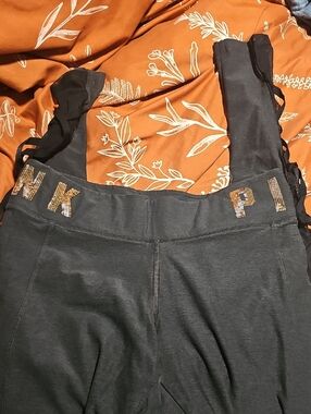 Black Active Leggings with Gold Lettering